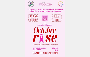 Samedi 10 Octobre , Octobre Rose à Couzeix